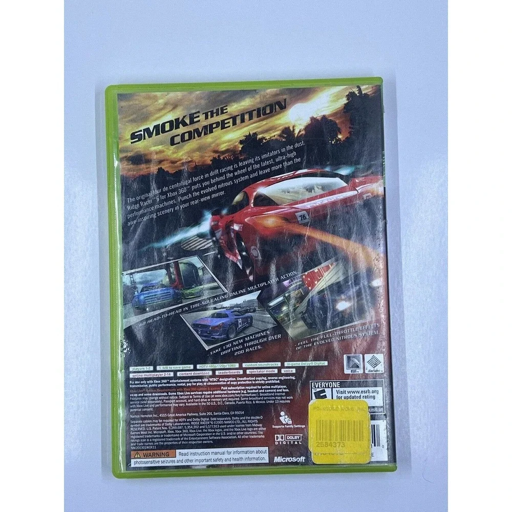 Xbox 360 Ridge Racer 6 Microsoft CIB Complete Tested